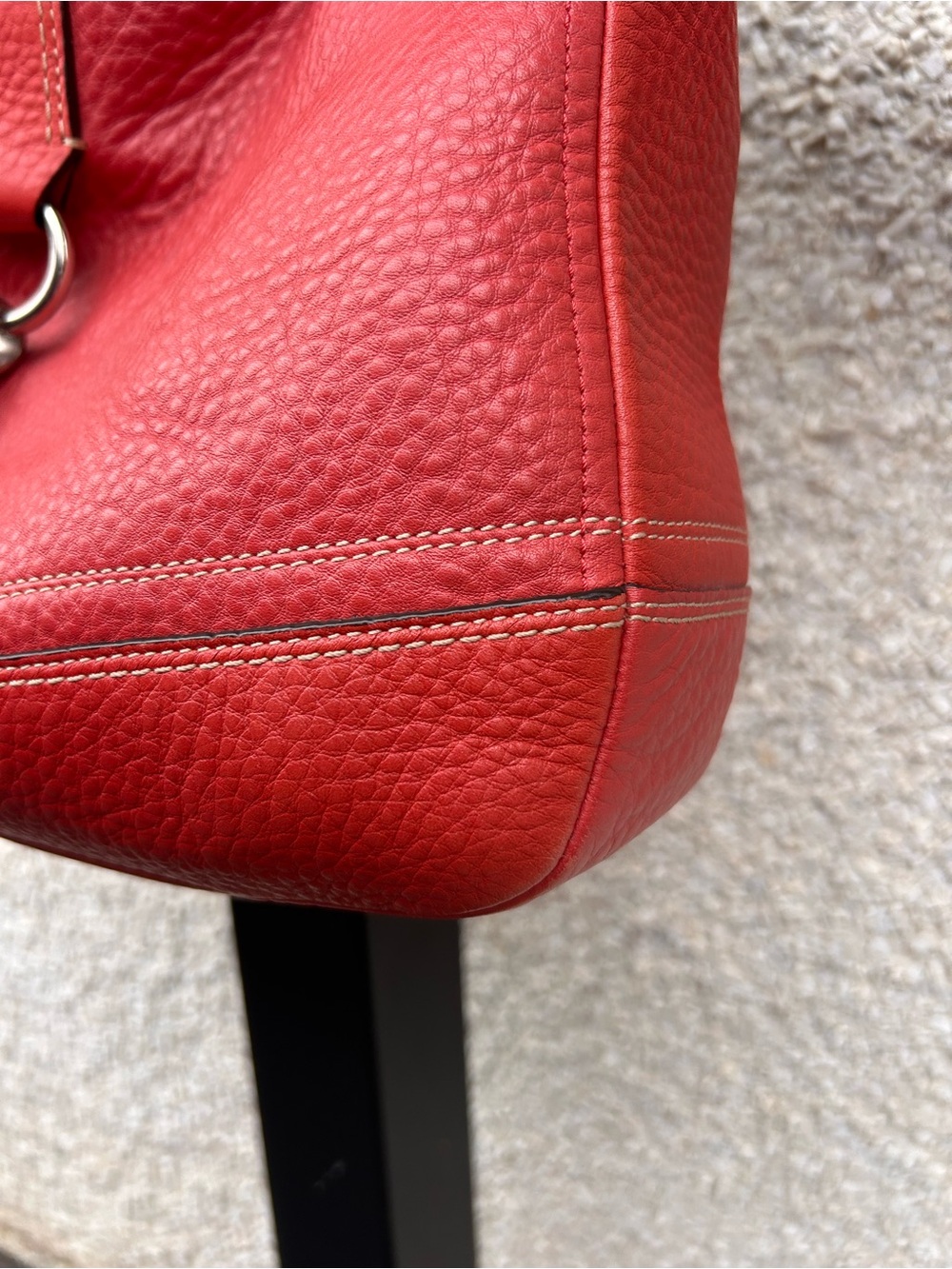 RARE Vintage Y2K 2000s Hamilton Clip Hobo Pebbled Leather Shoulder Purse. - Picture 6 of 15